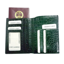 Titular de passaporte de couro genuíno grau superior
